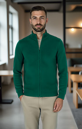 Maglione con zip Carlo