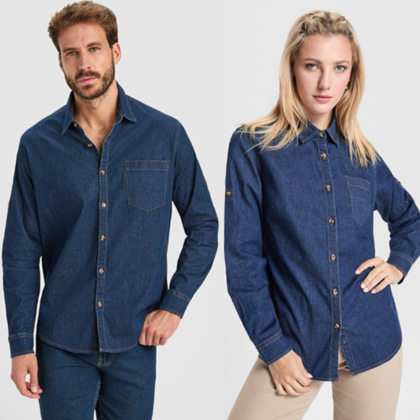 Camicia denim manica lunga