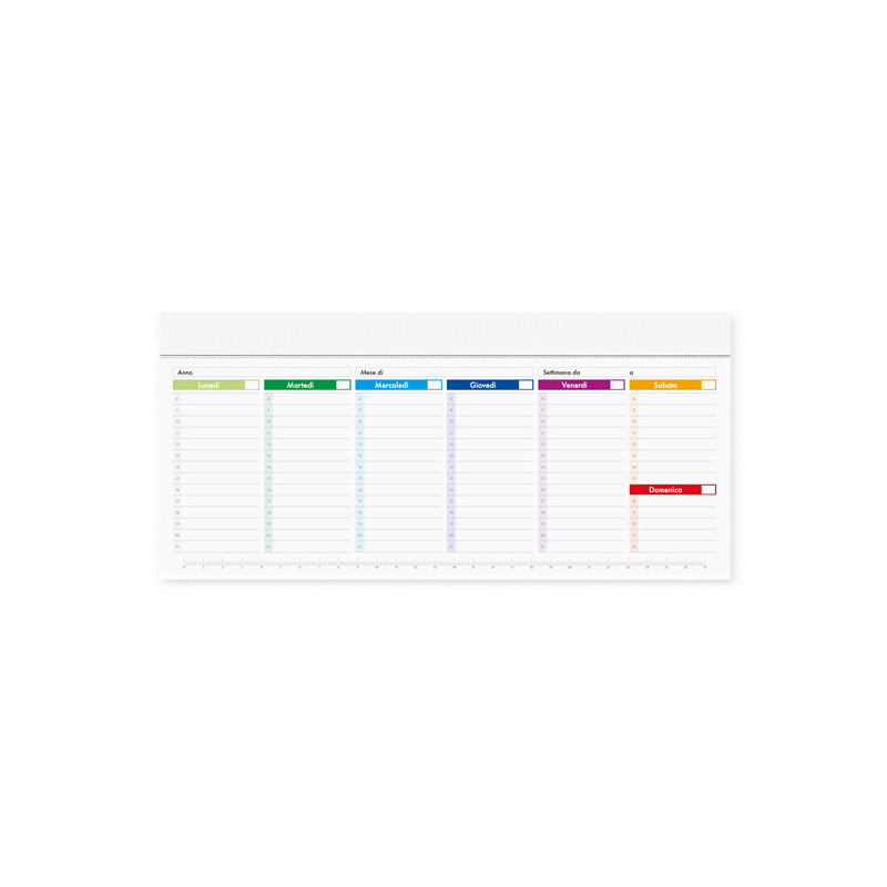 Planning Settimanale Multicolor Slim