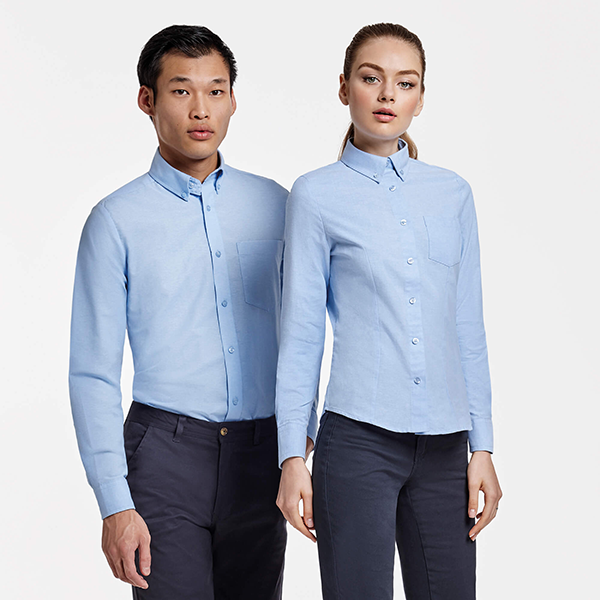 Camicia Oxford collo con bottoni